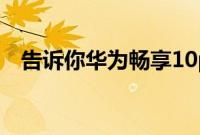 告诉你华为畅享10plus有没有快充的功能