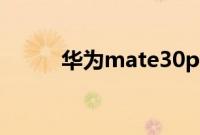 华为mate30pro是否有微距拍摄