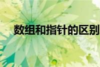 数组和指针的区别（数组和指针的区别）