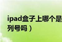 ipad盒子上哪个是序列号（ipad盒子上有序列号吗）