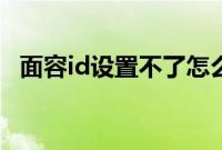 面容id设置不了怎么办（面容id设置不了）