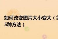如何改变图片大小变大（怎么改变图片大小,改变图片大小的5种方法）