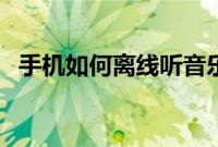 手机如何离线听音乐（手机如何离线导航）