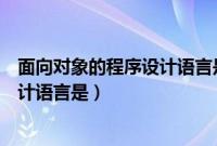 面向对象的程序设计语言是高级语言吗（面向对象的程序设计语言是）