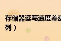 存储器读写速度差建议（存储器读写速度的排列）