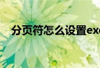 分页符怎么设置excel（分页符怎么设置）