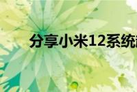 分享小米12系统超级壁纸的设置方法