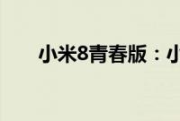 小米8青春版:小米8青春版返回教程