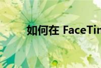 如何在 FaceTime 通话中模糊背景