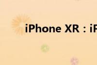 iPhone XR：iPhone XR性能测评