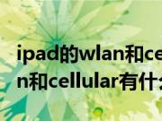 ipad的wlan和cellular有什么区别（平板wlan和cellular有什么区别）