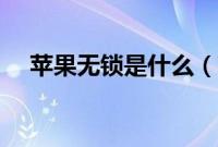 苹果无锁是什么（苹果无锁是什么意思）