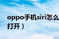 oppo手机siri怎么开启（oppo手机siri怎么打开）