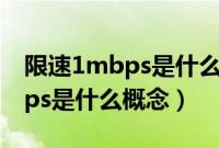 限速1mbps是什么意思能干些啥（限速1mbps是什么概念）