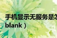 手机显示无服务是怎么回事（手机显示aboutblank）