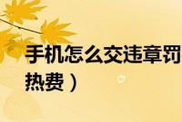 手机怎么交违章罚款12123（手机怎么交供热费）