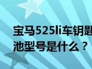 宝马525li车钥匙电池型号（宝马525钥匙电池型号是什么？）