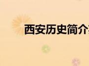 西安历史简介英文（西安历史简介）