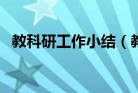 教科研工作小结（教科研活动月工作总结）