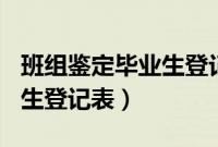 班组鉴定毕业生登记表300字（班组鉴定毕业生登记表）