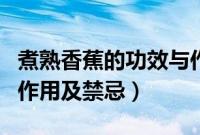 煮熟香蕉的功效与作用及禁忌（香蕉的功效与作用及禁忌）