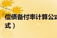偿债备付率计算公式例题（偿债备付率计算公式）