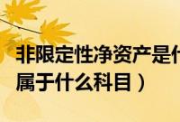 非限定性净资产是什么科目（非限定性净资产属于什么科目）
