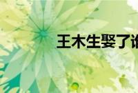 王木生娶了谁（王木生结局）
