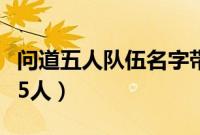 问道五人队伍名字带符号（问道游戏名字队伍5人）