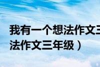 我有一个想法作文三年级100字（我有一个想法作文三年级）