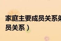 家庭主要成员关系弟弟怎么填写（家庭主要成员关系）