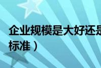 企业规模是大好还是小好（企业规模大小划分标准）