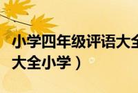 小学四年级评语大全简短优秀生（四年级评语大全小学）