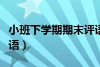 小班下学期期末评语简短（小班下学期期末评语）