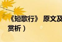 《短歌行》 原文及翻译（短歌行原文及翻译赏析）
