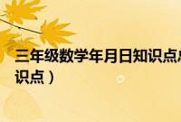 三年级数学年月日知识点总结手抄报（三年级数学年月日知识点）