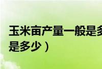 玉米亩产量一般是多少公斤（玉米亩产量一般是多少）