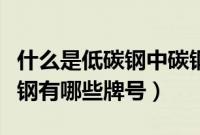 什么是低碳钢中碳钢（低碳钢有哪些牌号低碳钢有哪些牌号）