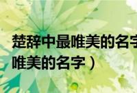 楚辞中最唯美的名字女周姓兔宝宝（楚辞中最唯美的名字）