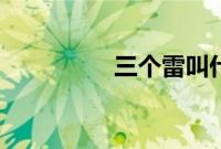三个雷叫什么（三个雷）