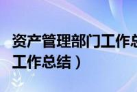 资产管理部门工作总结怎么写（资产管理部门工作总结）