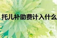 托儿补助费计入什么科目（托儿补助费标准）