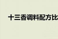 十三香调料配方比例（十三香调料配方）