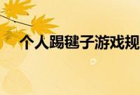 个人踢毽子游戏规则（踢毽子游戏规则）