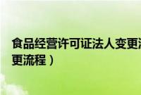 食品经营许可证法人变更流程广州（食品经营许可证法人变更流程）