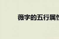 薇字的五行属性（字的五行属性）