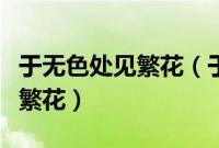 于无色处见繁花（于无声处听惊雷于无色处见繁花）