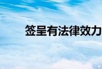 签呈有法律效力吗（签呈模板范文）