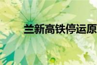 兰新高铁停运原因（高铁停运原因）