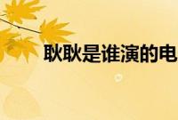 耿耿是谁演的电影（耿耿是谁演的）